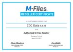 CDC Data M Files Reseller Certificate 2023