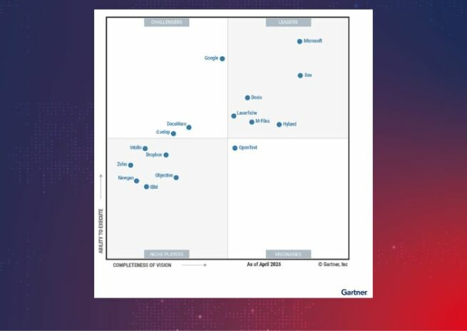 DMS M-Files opět mezi lídry v&nbsp;hodnocení od Gartner®