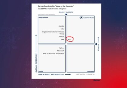 IFS Cloud znovu mezi Customers’ Choice – důvěra zákazníků potvrzena už po&nbsp;čtvrté